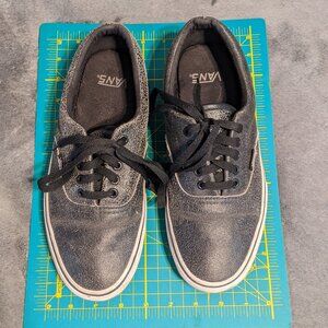 Vans Black cracked Leather size 8.5